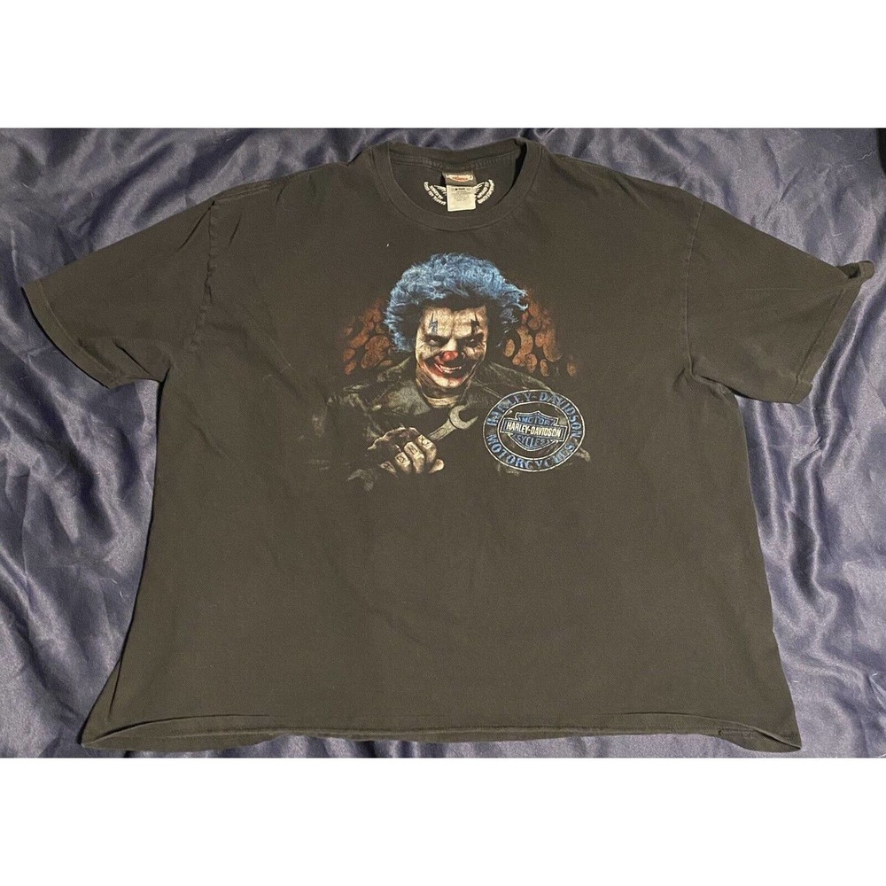 Harley Davidson Motorcycles Men’s 3XL Black T Shirt Biker Built Wisconsin